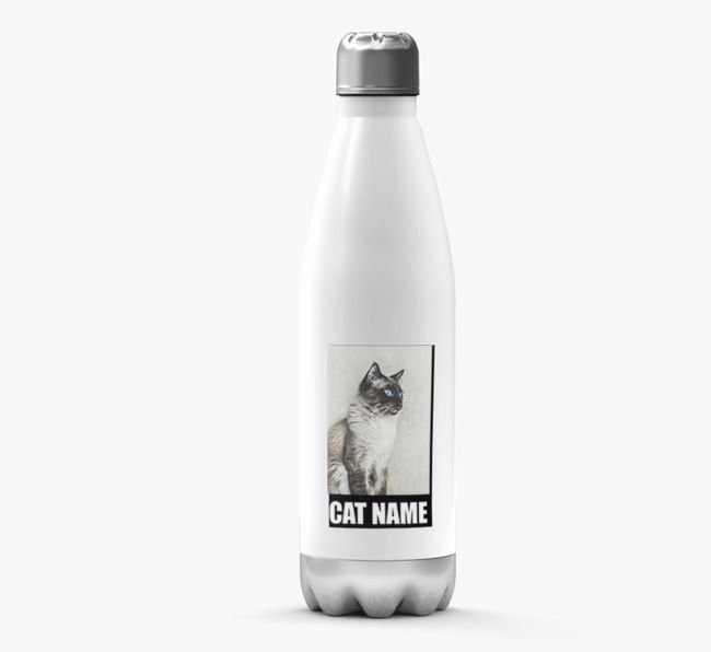 'Best Cat in the World'- Personalized Photo Upload {breedFullName} Water Bottle